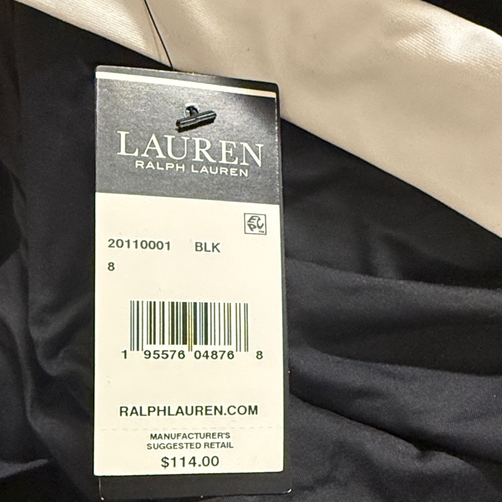NWT Ralph Lauren Black and White One-Piece Swimsuit Size 8 - Picture 2 of 3